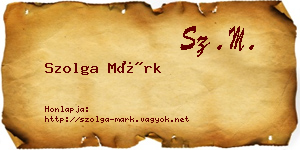 Szolga Márk névjegykártya